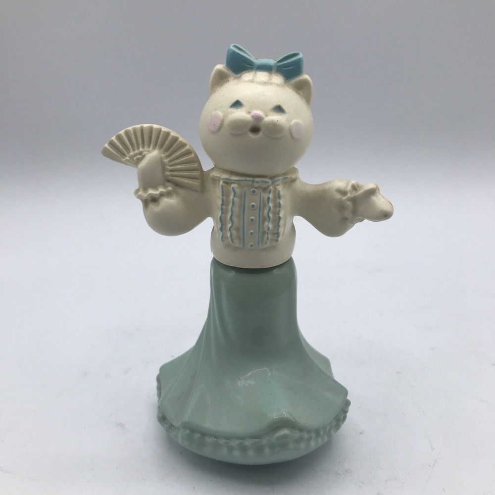 Cat Perfume Bottle White Kitty Felina‎ Fluffles Pretty in Pink 1976